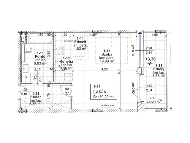 Eladó lakás Budapest XIII. kerület 39 nm