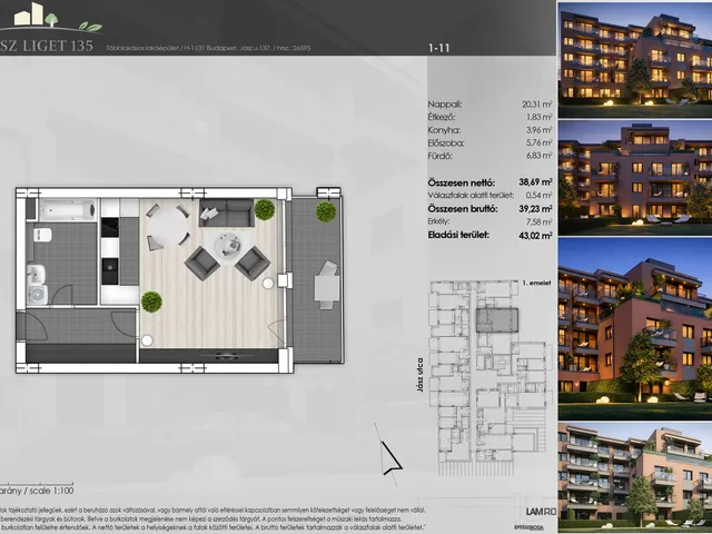 Eladó lakás Budapest XIII. kerület 39 nm