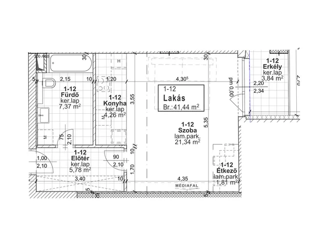 Eladó lakás Budapest XIII. kerület 41 nm