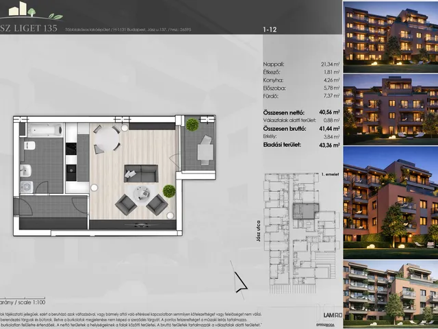 Eladó lakás Budapest XIII. kerület 41 nm