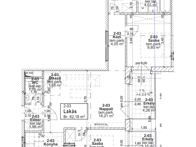 Eladó lakás Budapest XIII. kerület 62 nm