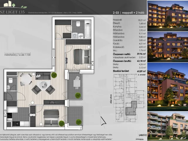 Eladó lakás Budapest XIII. kerület 62 nm