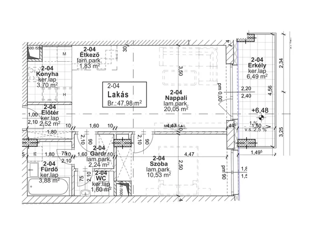 Eladó lakás Budapest XIII. kerület 48 nm