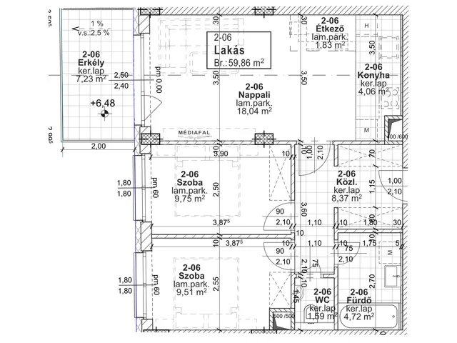 Eladó lakás Budapest XIII. kerület 60 nm