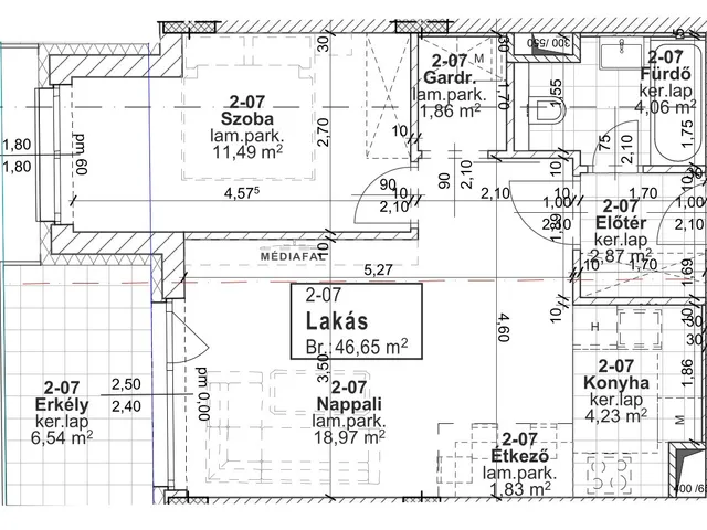 Eladó lakás Budapest XIII. kerület 47 nm
