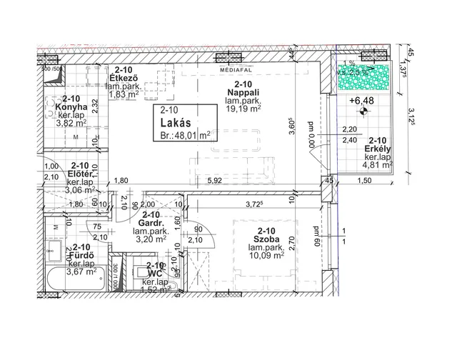 Eladó lakás Budapest XIII. kerület 48 nm