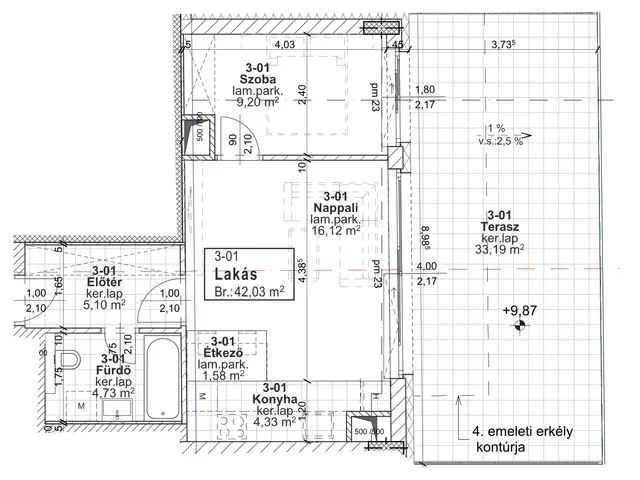 Eladó lakás Budapest XIII. kerület 42 nm