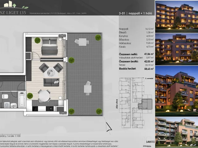 Eladó lakás Budapest XIII. kerület 42 nm