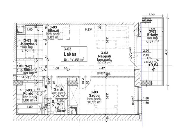 Eladó lakás Budapest XIII. kerület 48 nm