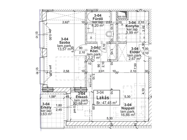 Eladó lakás Budapest XIII. kerület 47 nm