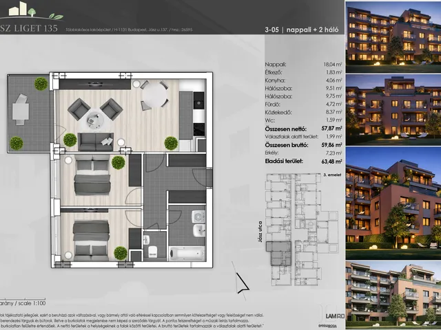 Eladó lakás Budapest XIII. kerület 60 nm