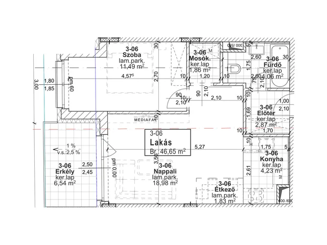 Eladó lakás Budapest XIII. kerület 47 nm