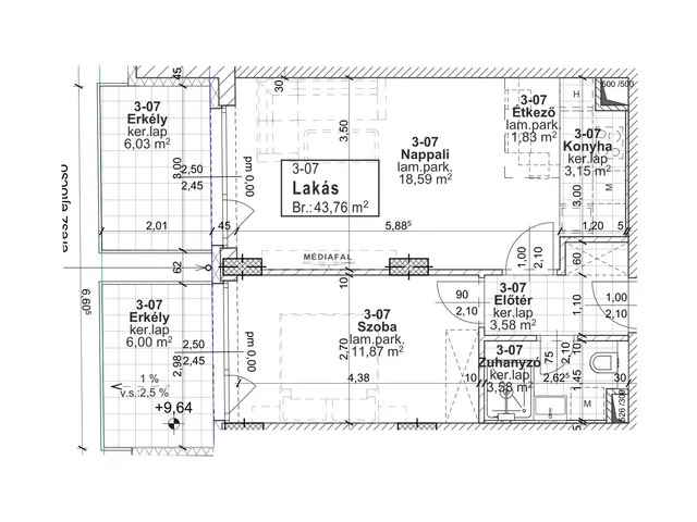Eladó lakás Budapest XIII. kerület 44 nm