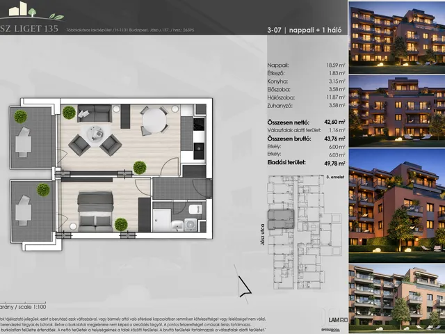 Eladó lakás Budapest XIII. kerület 44 nm