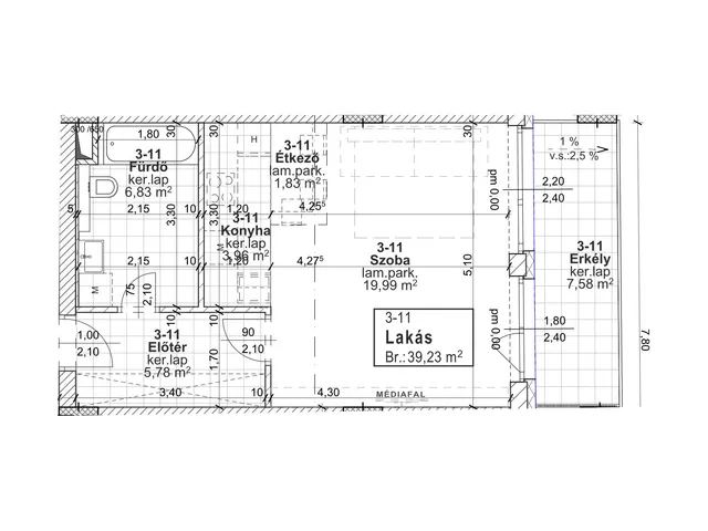 Eladó lakás Budapest XIII. kerület 39 nm