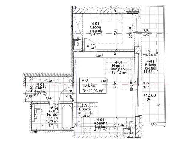 Eladó lakás Budapest XIII. kerület 42 nm
