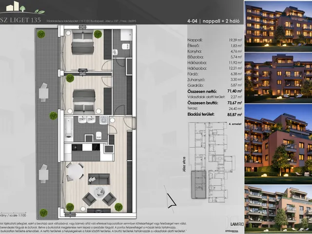 Eladó lakás Budapest XIII. kerület 74 nm