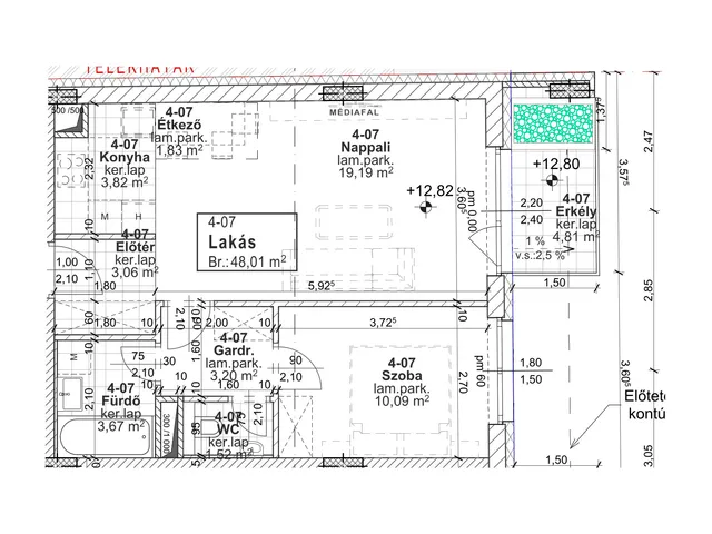 Eladó lakás Budapest XIII. kerület 48 nm