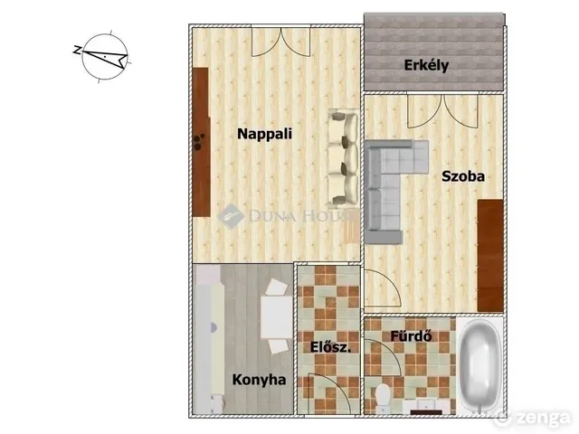Eladó lakás Budapest XI. kerület, Nádorkert 49 nm