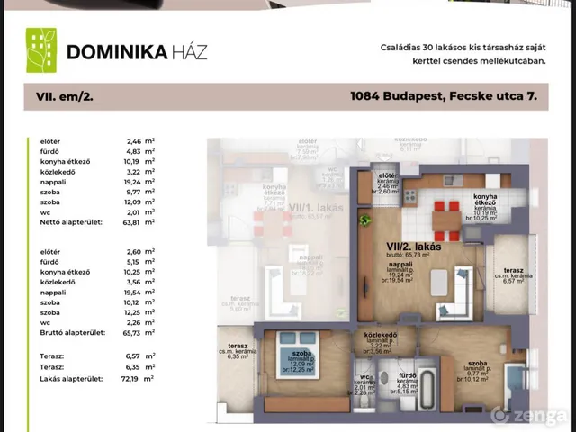 Eladó lakás Budapest VIII. kerület, Csarnoknegyed 64 nm