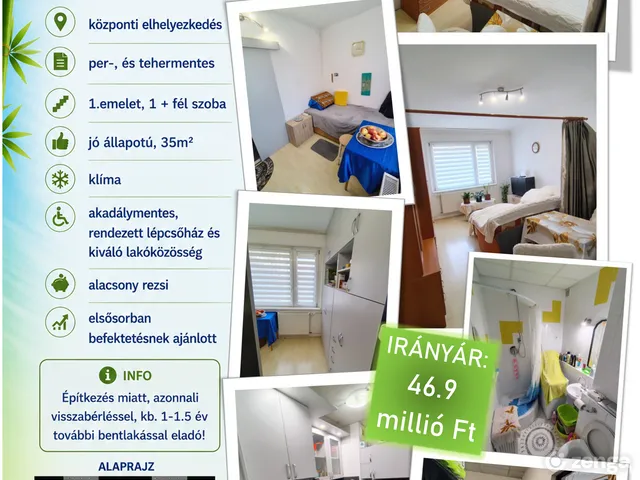 Eladó lakás Székesfehérvár, Ősz utca 35 nm