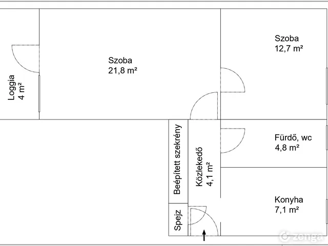 Eladó lakás Szombathely, Derkovits-lakótelep 56 nm