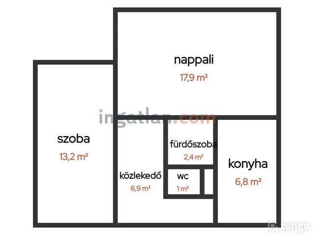 Eladó lakás Mór 49 nm