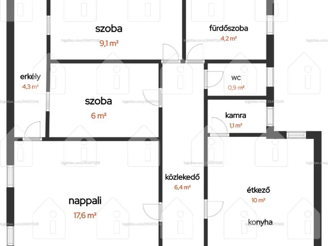Eladó lakás Debrecen, Nagyerdőalja 60 nm