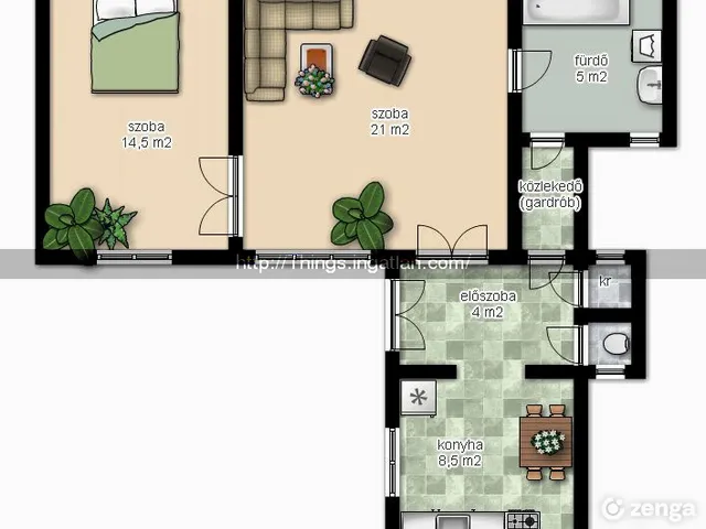 Kiadó lakás Budapest XIII. kerület, Újlipótváros 63 nm