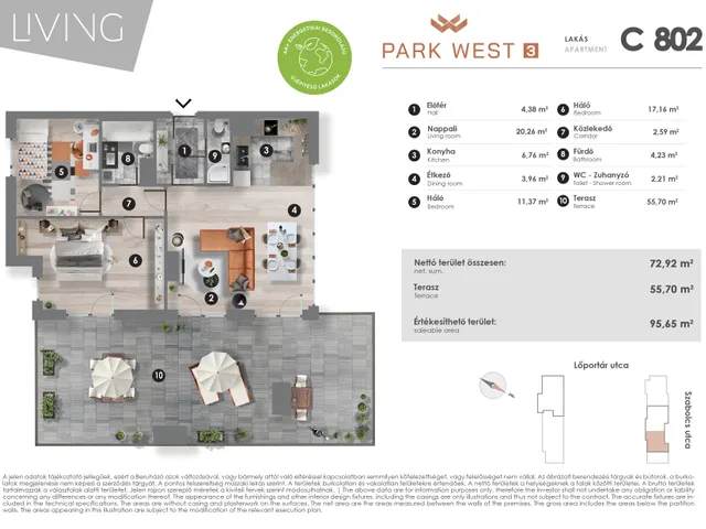 Eladó lakás Budapest XIII. kerület, Lőportárdűlő 73 nm