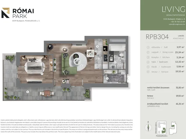 Eladó lakás Budapest III. kerület, Csillaghegy 52 nm