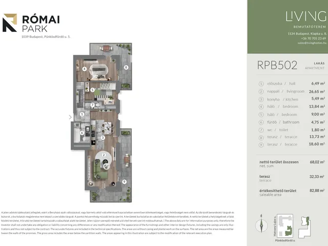 Eladó lakás Budapest III. kerület, Csillaghegy 68 nm