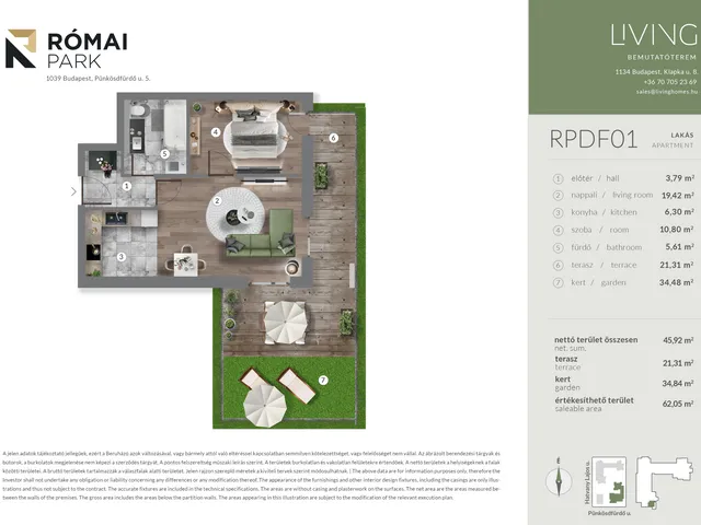 Eladó lakás Budapest III. kerület, Csillaghegy 45 nm