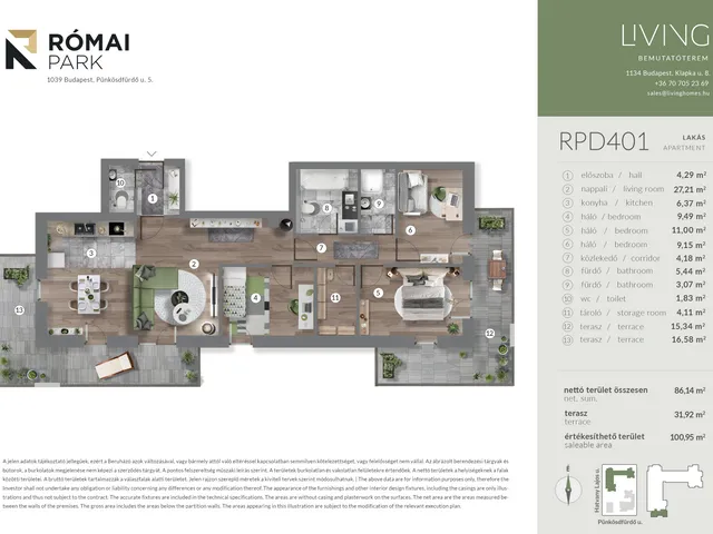 Eladó lakás Budapest III. kerület, Csillaghegy 86 nm