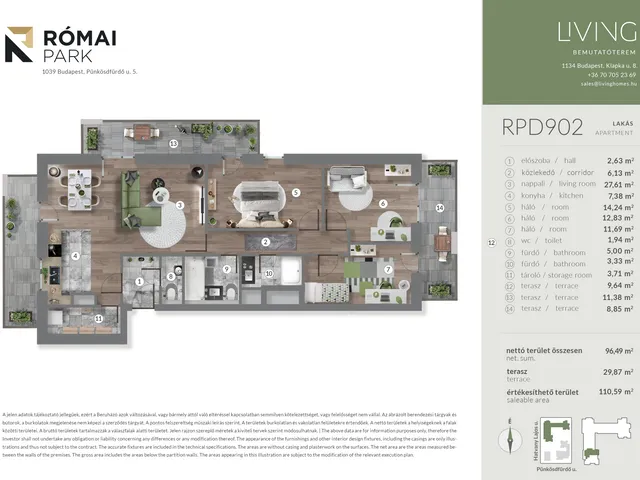 Eladó lakás Budapest III. kerület, Csillaghegy 96 nm
