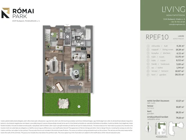 Eladó lakás Budapest III. kerület, Csillaghegy 57 nm