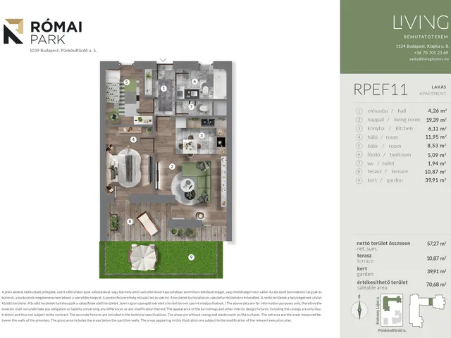 Eladó lakás Budapest III. kerület, Csillaghegy 57 nm