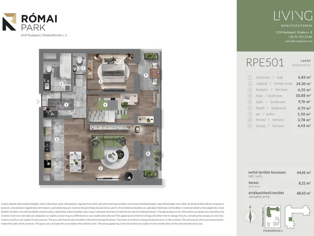 Eladó lakás Budapest III. kerület, Csillaghegy 65 nm