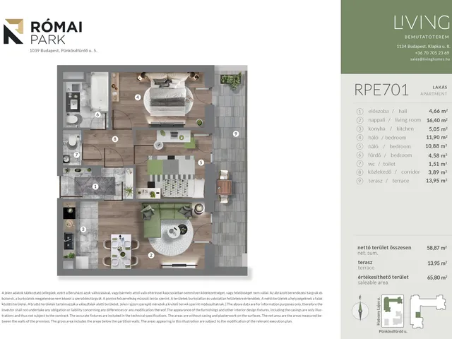 Eladó lakás Budapest III. kerület, Csillaghegy 59 nm