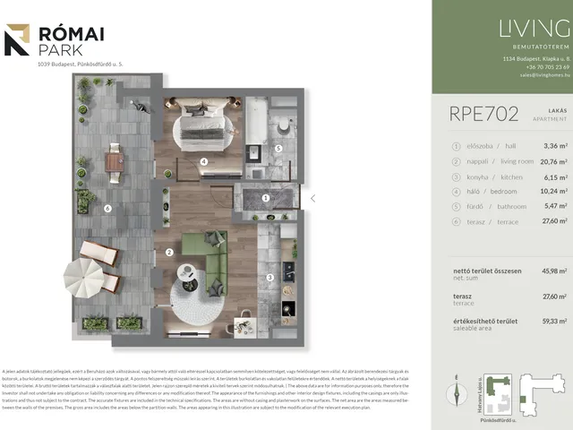 Eladó lakás Budapest III. kerület, Csillaghegy 46 nm