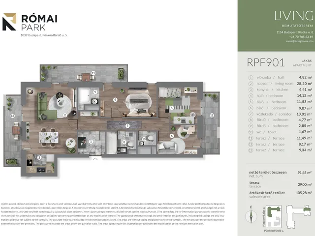 Eladó lakás Budapest III. kerület, Csillaghegy 91 nm