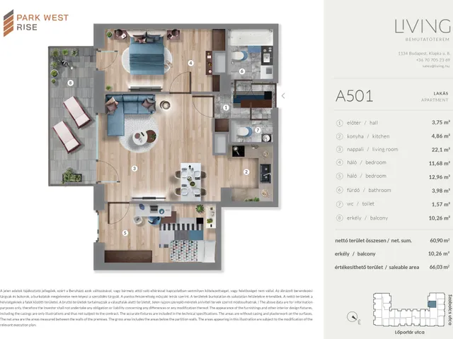 Eladó lakás Budapest XIII. kerület 61 nm
