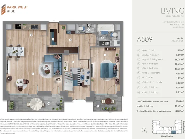 Eladó lakás Budapest XIII. kerület 75 nm