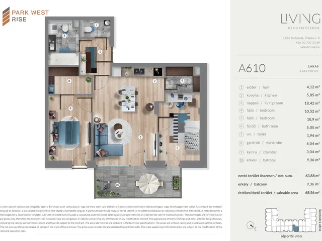 Eladó lakás Budapest XIII. kerület 64 nm