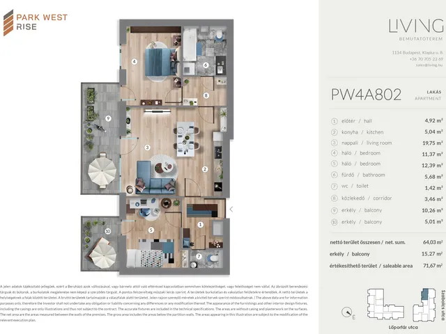 Eladó lakás Budapest XIII. kerület 64 nm