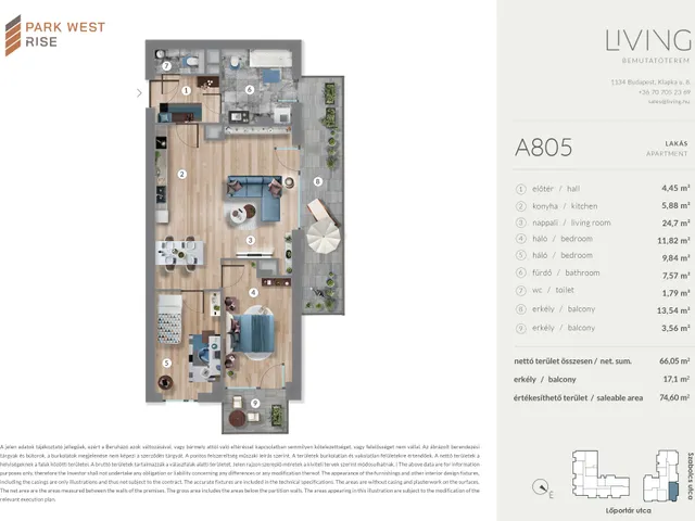 Eladó lakás Budapest XIII. kerület 66 nm