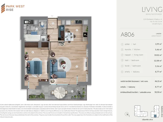 Eladó lakás Budapest XIII. kerület 46 nm