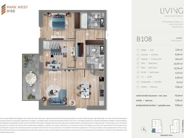 Eladó lakás Budapest XIII. kerület 73 nm