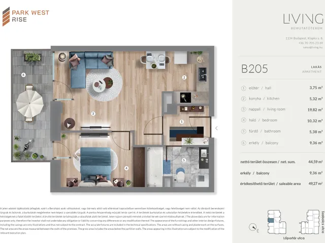 Eladó lakás Budapest XIII. kerület 44 nm