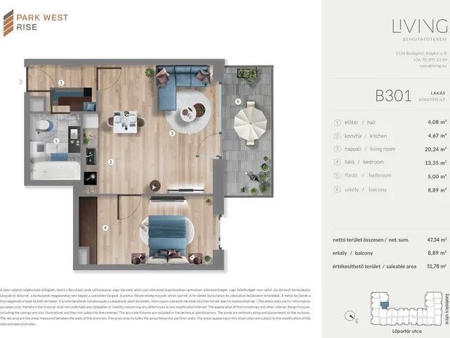 Eladó lakás Budapest XIII. kerület 47 nm